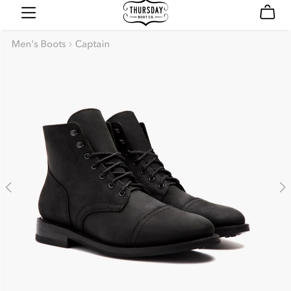 Thursday's Black Captain Boots